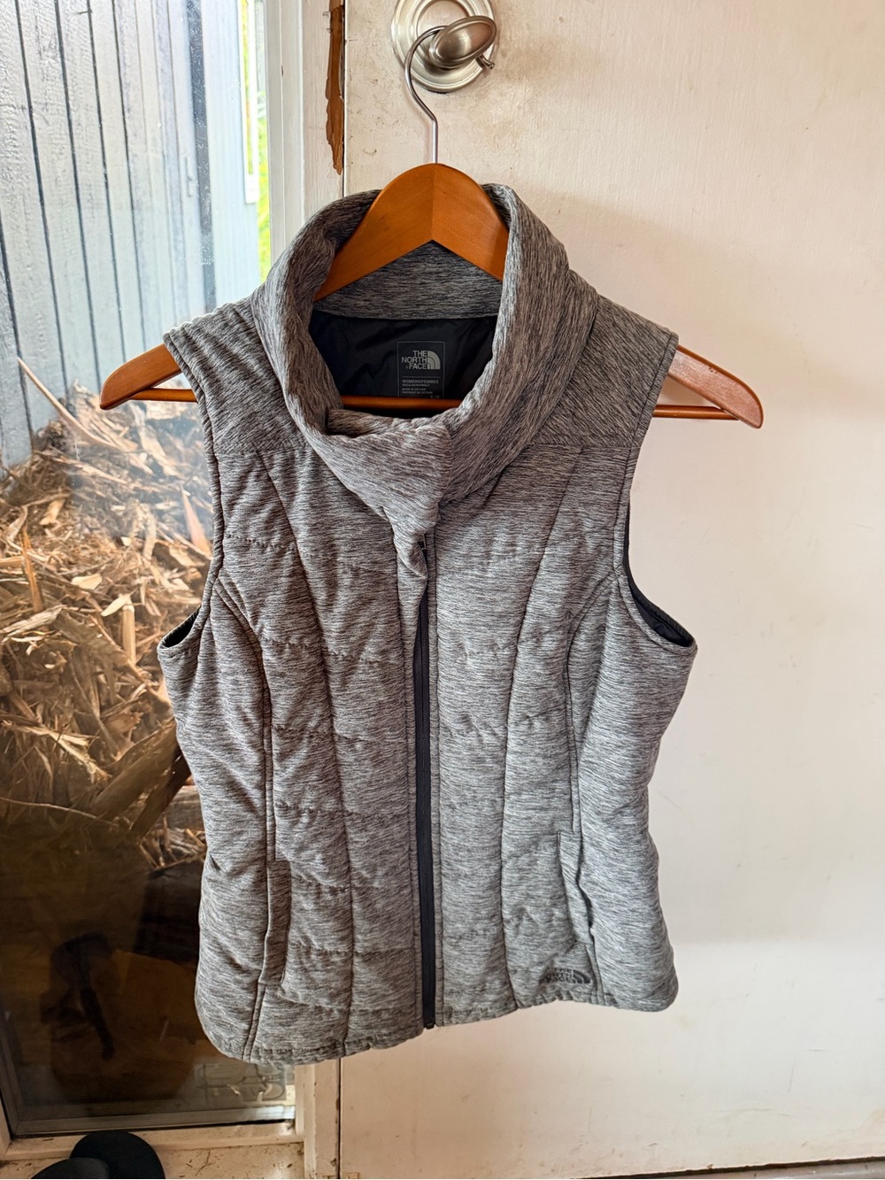 The North Face Women's Heather Gray Quilted Vest